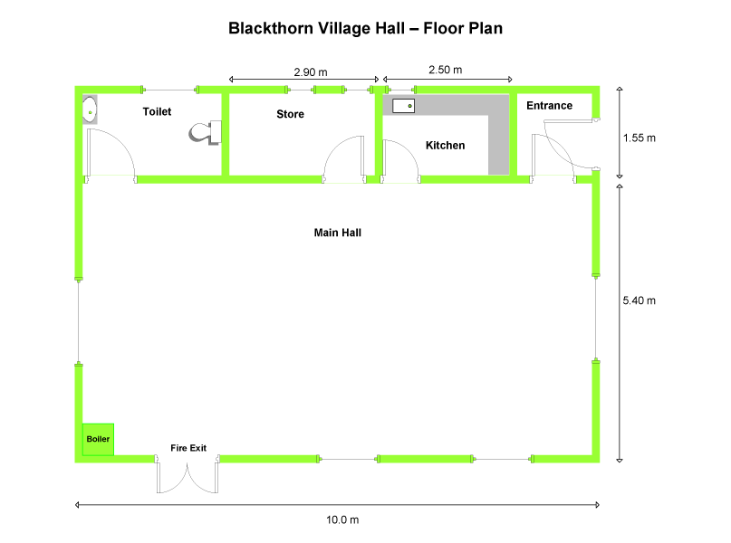 Blackthorn Village Hall Floorplan